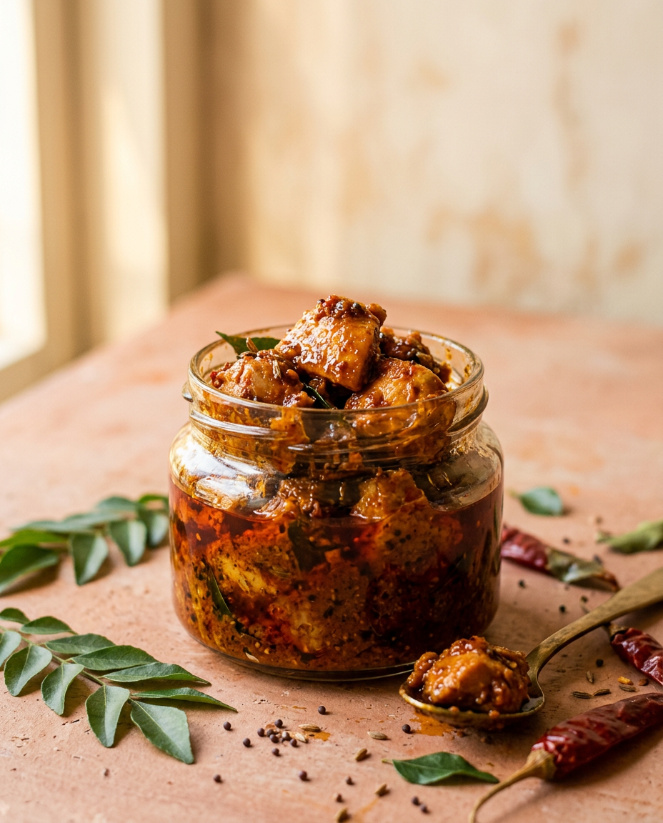 Chicken Pickle in a serving bowl