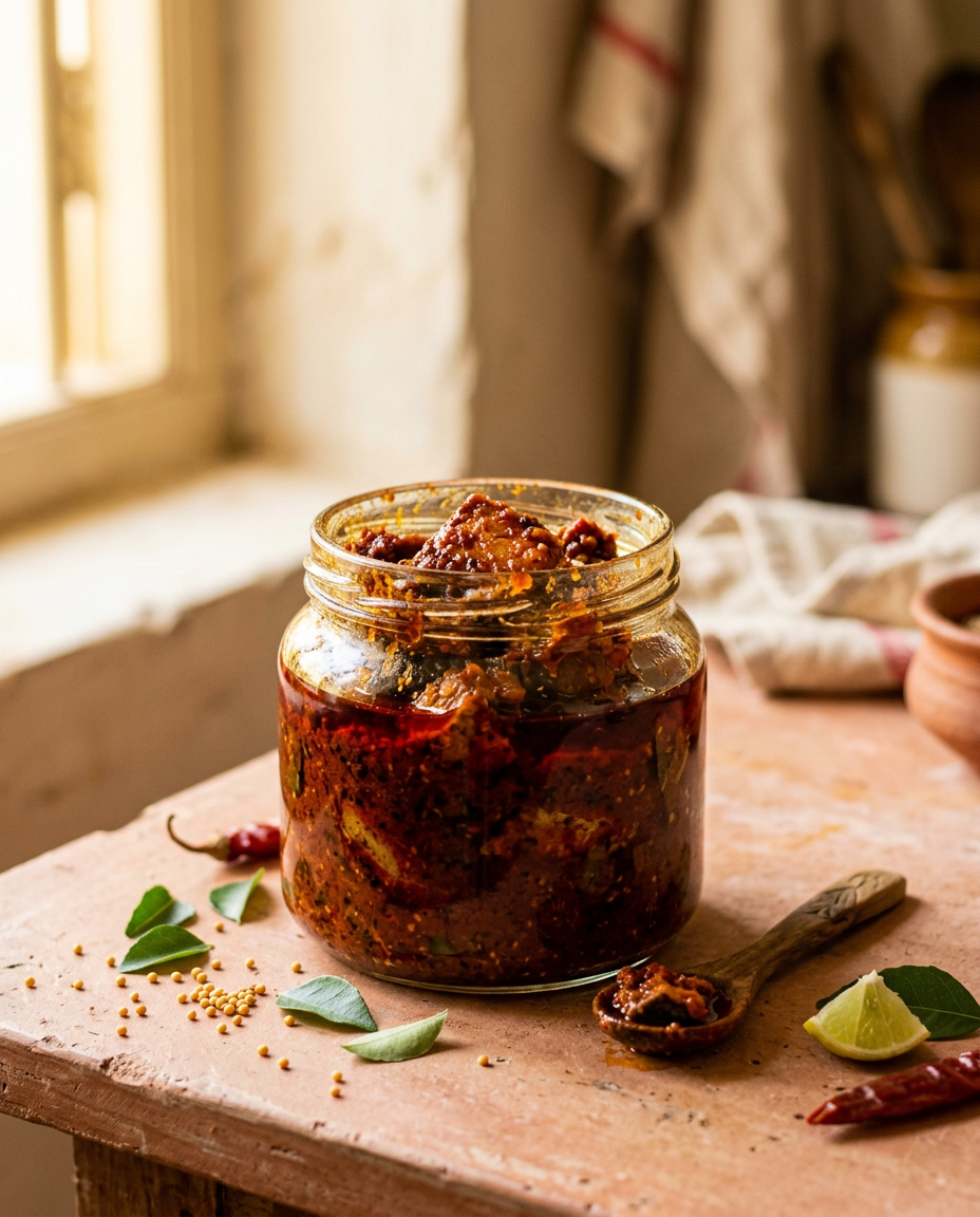 Fish Pickle in a serving bowl
